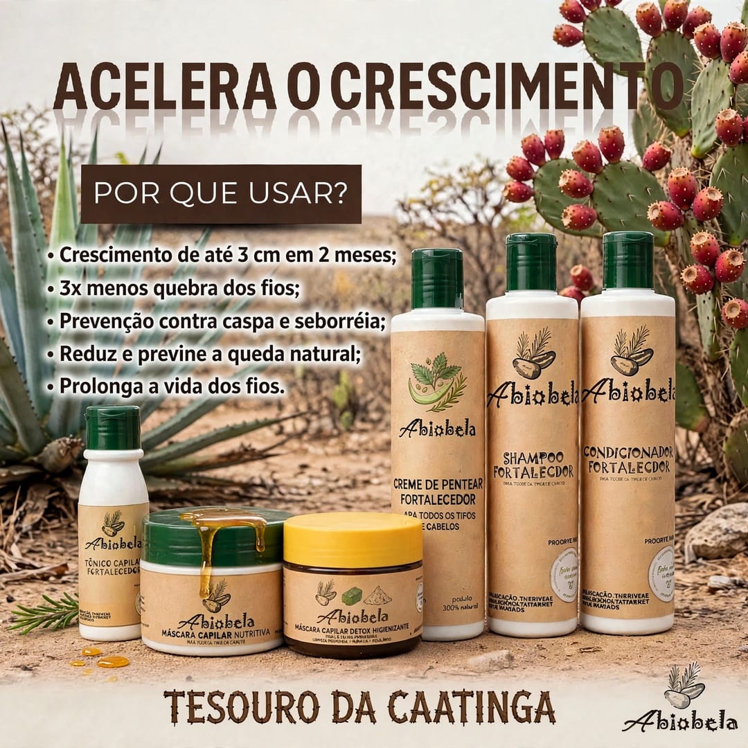 Kit de tratamento capilar vegano ABIOBELA